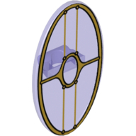 Lego štít oválný, průhledná purpurová (6100755)